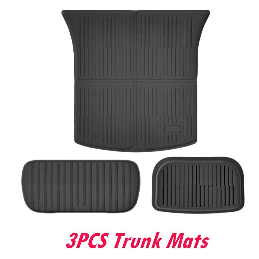 

For Tesla Model Y Juniper 2025 TPE Floor Liners Fully Surrounded Floor Mats with Door Sill Protector Front Rear Cargo Liner Juni