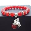 Red Agate Crystal Beaded Bracelet for Women - Handcrafted Couple Jewelry