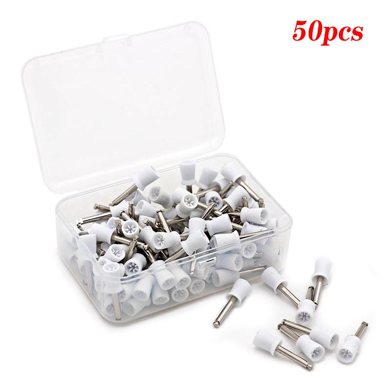 50ks Zubní lešticí kartáček Lešticí hlava Leštěný kalíšek Pro zubaře Bělení Čištění Péče Nástroj na zuby