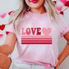 New Women's T-Shirts Clothing Valentine Leopard Love Heart Print Tees Breathable Tshirt Loose Top Harajuku Casual Short Sleeve