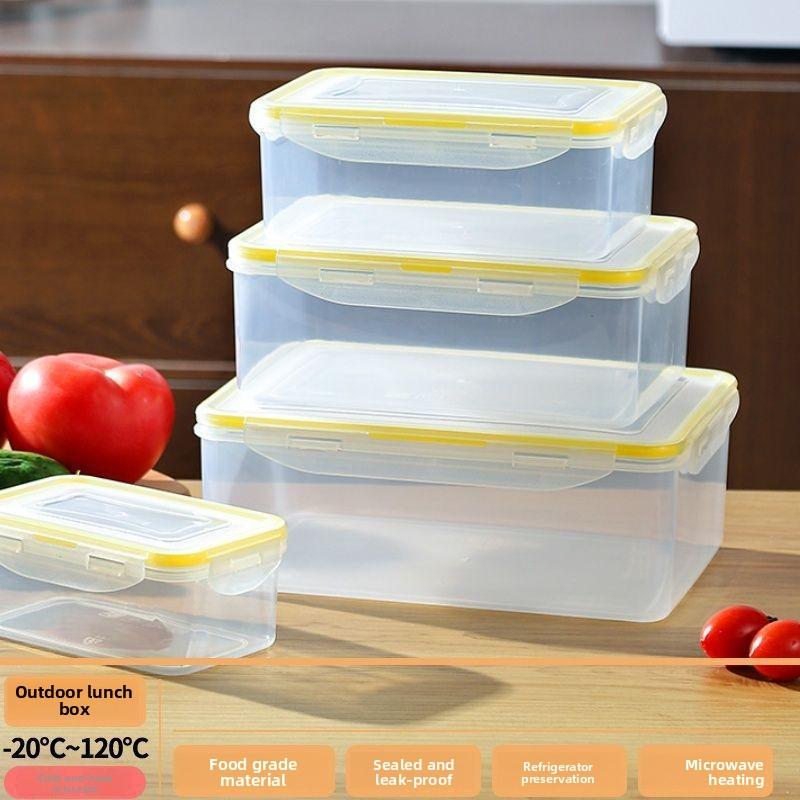 Rechteckige Lebensmittelechte Kunststoff-Aufbewahrungsbox, Transparente Versiegelte Box, Kühlschrank-Aufbewahrungsbox für Getreide und Müsli, Küchen-Aufbewahrungsbox