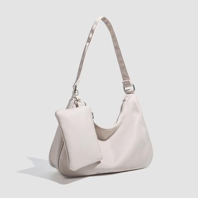 Bolsa de nylon de cor sólida de designer de nicho bolsa hobo portátil dia nova moda bolsa de ombro para o trabalho bolsa feminina