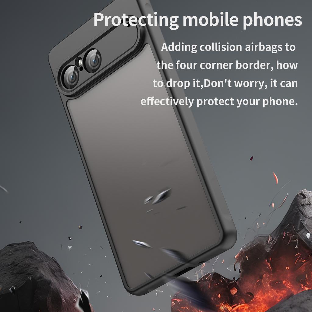 For Sony Xperia 10 VII Case Drop Proof Airbags Frosted Translucent PC + TPU Phone Back Cover