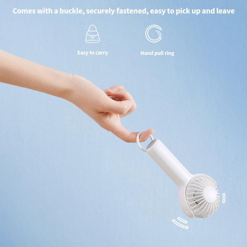 Multifuntional Handheld Fan Cooling Fan 1200mAh Powerful Electric Fan 3 Speed Setting for Travel Office and Outdoor Use