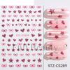 Nail Art Stickers Ins Valentine's Day Black Spades Love Line French Smile Adhesive Nail Stickers