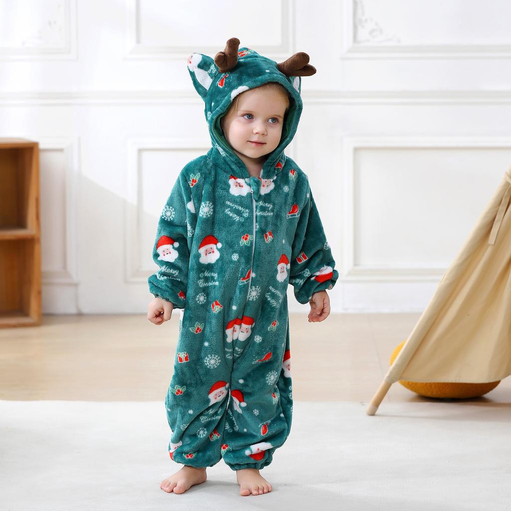 Baby Flanell Warmer Strampler mit Tierdesign für Säugling Kleinkind