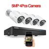SANNCE NVR Système de Caméra de Sécurité, Résolution Vidéo 8MP, Support 8CH POE, 5MP 4Pcs Caméra, Aucun
