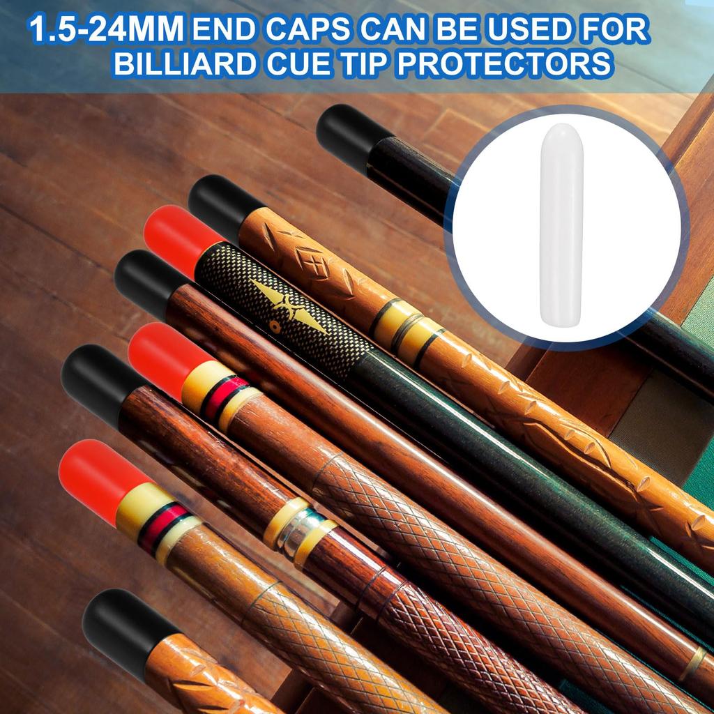 uxcell Rubber End Caps 0.06 inch (1.5 mm) Inner Diameter Vinyl for Round Tubes