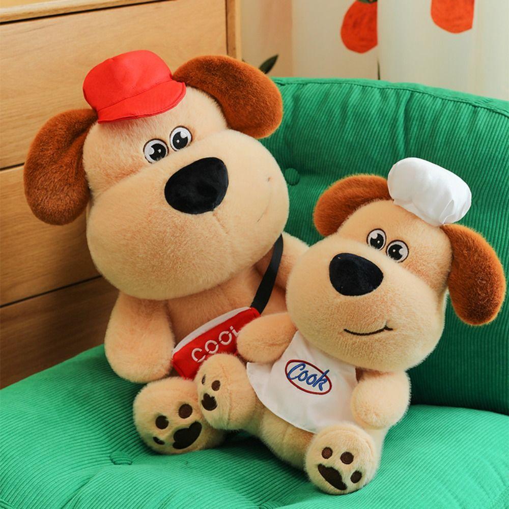 Soft Maillard Puppy Plush Toys Sitting Puppy Stuffed Dolls Simulation Dog Plush Toys  Kids Gifts