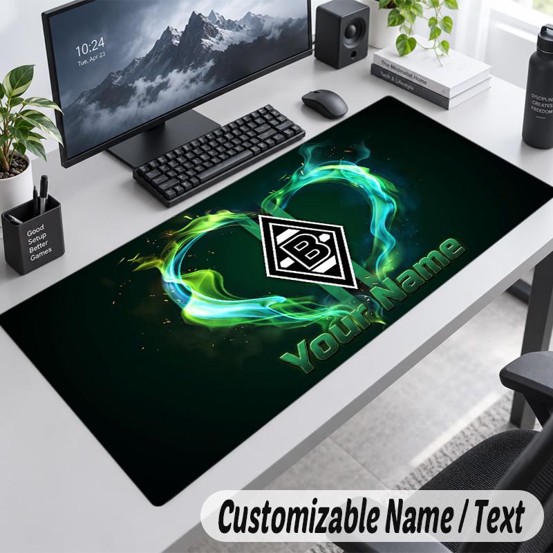 Benutzerdefinierter Name Text Mauspads Borussia Mönchengladbach Personalisierte Schreibtischunterlage Für Arbeit Und Gaming