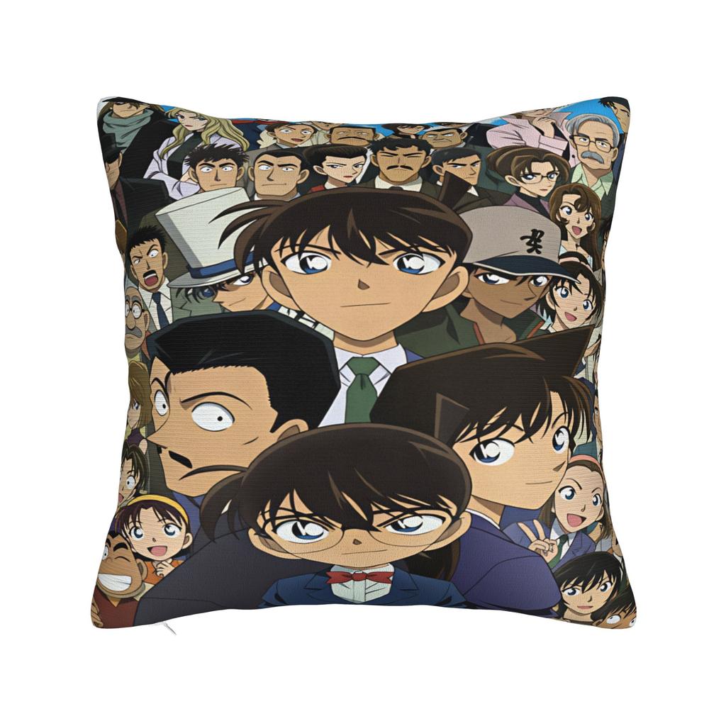 Detectives Conans Pillow Cover Soft Cushion Cover Funny Pillow Case For Couch Sofa Bedroom