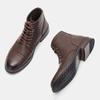 Stivali da Uomo alla Moda Stivali Casual in Pelle di Alta Qualità Classici Stringati Stivaletto alla Caviglia Stivali Eleganti da Uomo per il Lavoro Oxford High Top Botas