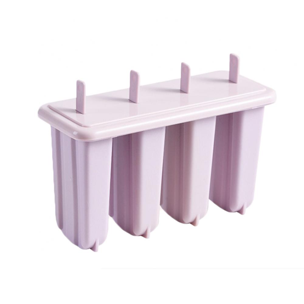 8/4grids Ice Cream Molds 4 Popsicle Molds Set Popsicle Ice Tray Ice Cream Reusable With Stick Cover Ice Mold Kitchen Accessories