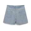 Fashion Style 2024 Autumn New Women's Clothing Mid-Rise Waist Hollow Embroider Casual All-Matching Denim Shorts 6147118
