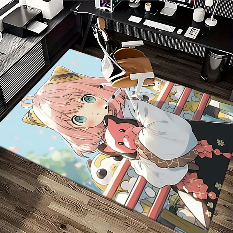 1pc Neko Atsume Cat Collector Office Chair Mat - Anime Cartoon Design, Non-Slip Carpet for Home Decor, Suitable for Office, Living Room, Bedroom, Game