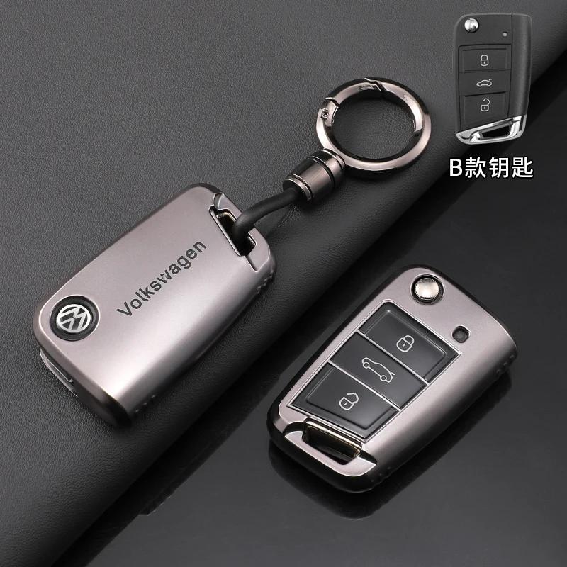 For VW Soft TPU Car Key Case Cover Shell For VW Volkswagen Polo Tiguan Passat B5 B6 B7 Golf 4 5 6 MK6 Jetta Lavida Keychain Ac