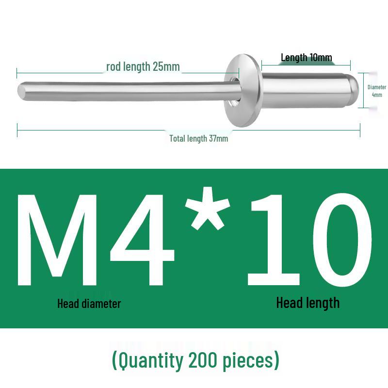 Aluminium-Blindnieten - Rundkopf M3.2, M4, M5, M6