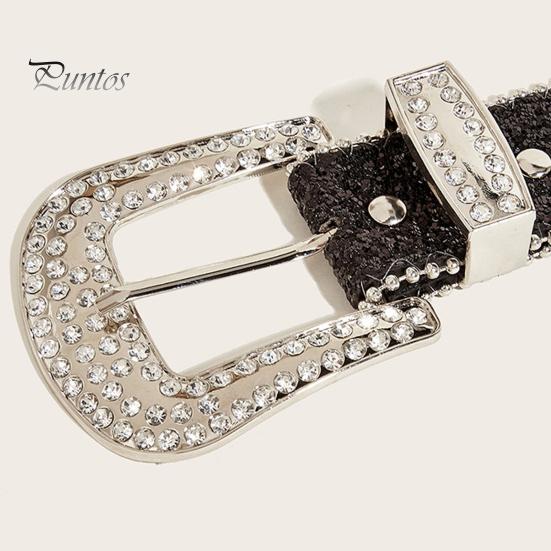 Curea de blugi pentru femei, cu strasuri strălucitoare, cu găuri multiple, cu lungime reglabilă, cu cataramă strălucitoare, curea lată din aliaj