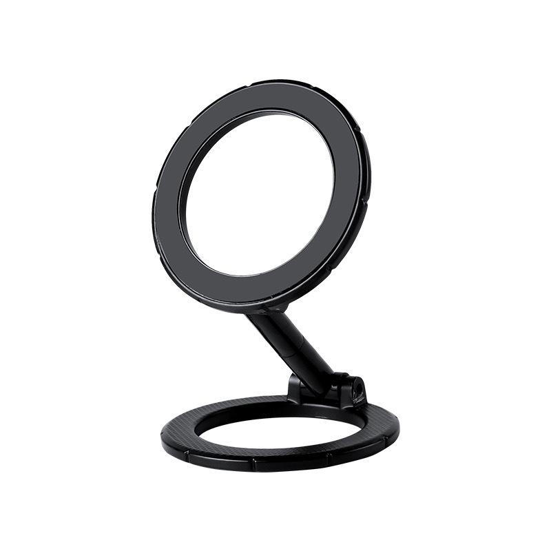 Foldable Magnetic Car Phone Holder - 360° Rotating Dashboard Mount