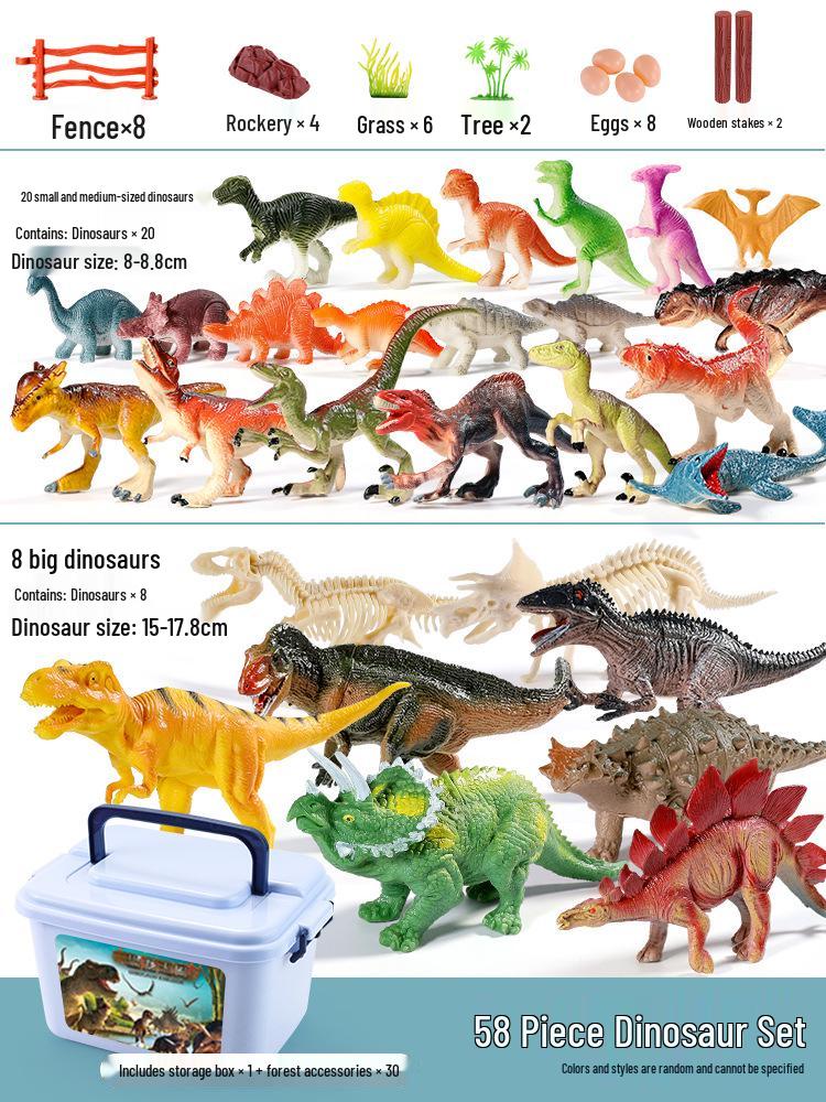 Jurassic Tyrannosaurus Rex Rubber Dinosaur Toy Set for Boys - Perfect Role-Playing Gift for Children's Day, June 1st
