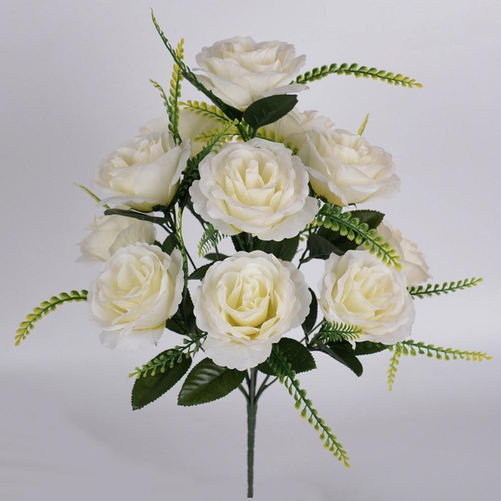 12 Köpfe Valentinstag Blumen Mini Natürliche Simulierte Rose Heimdekoration