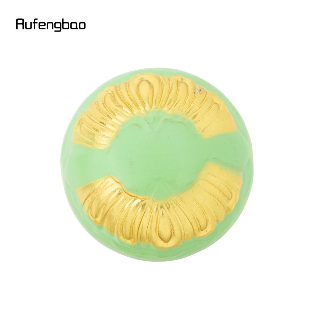 Golden Light Green Luxury Round Handle Fashion Stick for Party Decorative Walking Cane Elegant Crosier Knob Walking Stick 93cm
