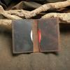Super Thick Retro Pickup Bag, Hand-Embossed Id Bag, Simple Two-Fold First-Layer Leather Bank Card Change Bag