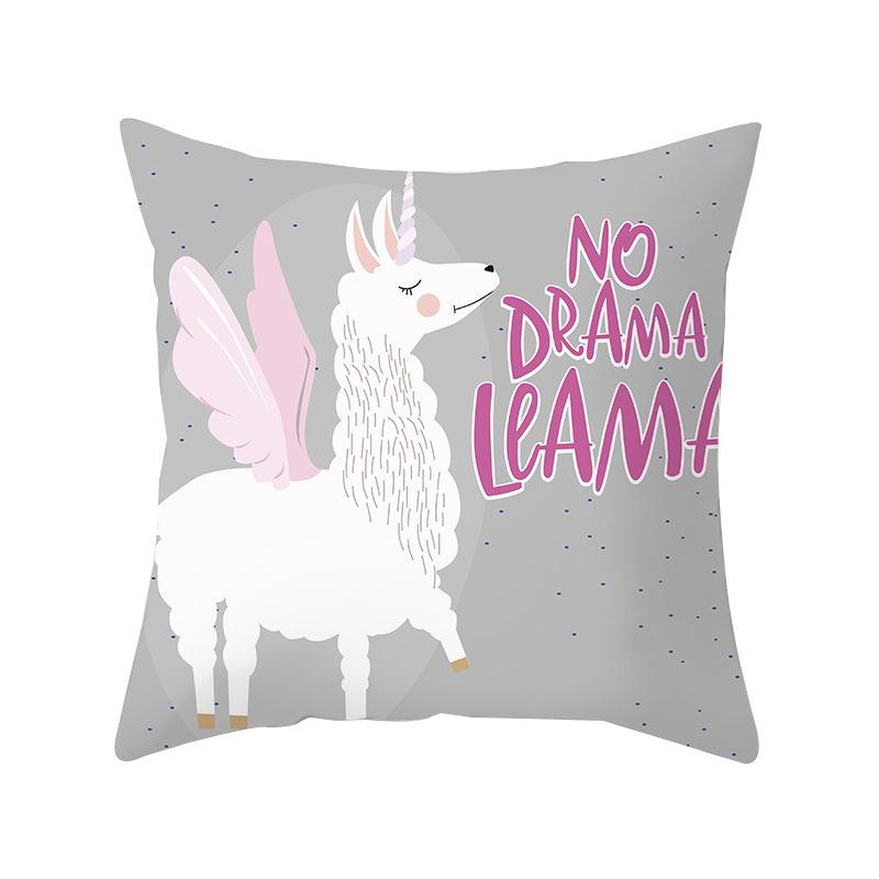 New Cartoon Alpaca Series Pillowcase Home Sofa Release Art Cushion Pillowcase Lazy People