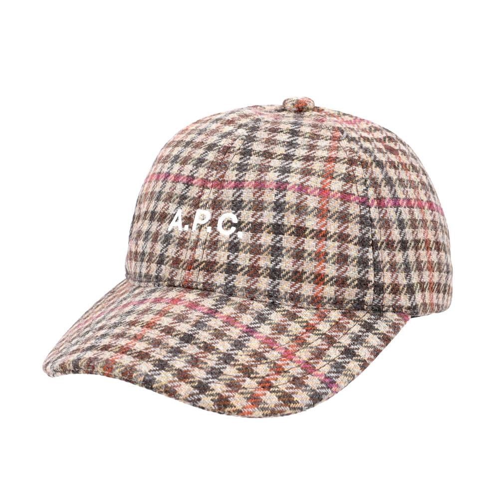 A.p.c Check Cap Charlie M24069 Cac Marron Glace WVBEJ M24069 CAC MARRON GLACE (56)