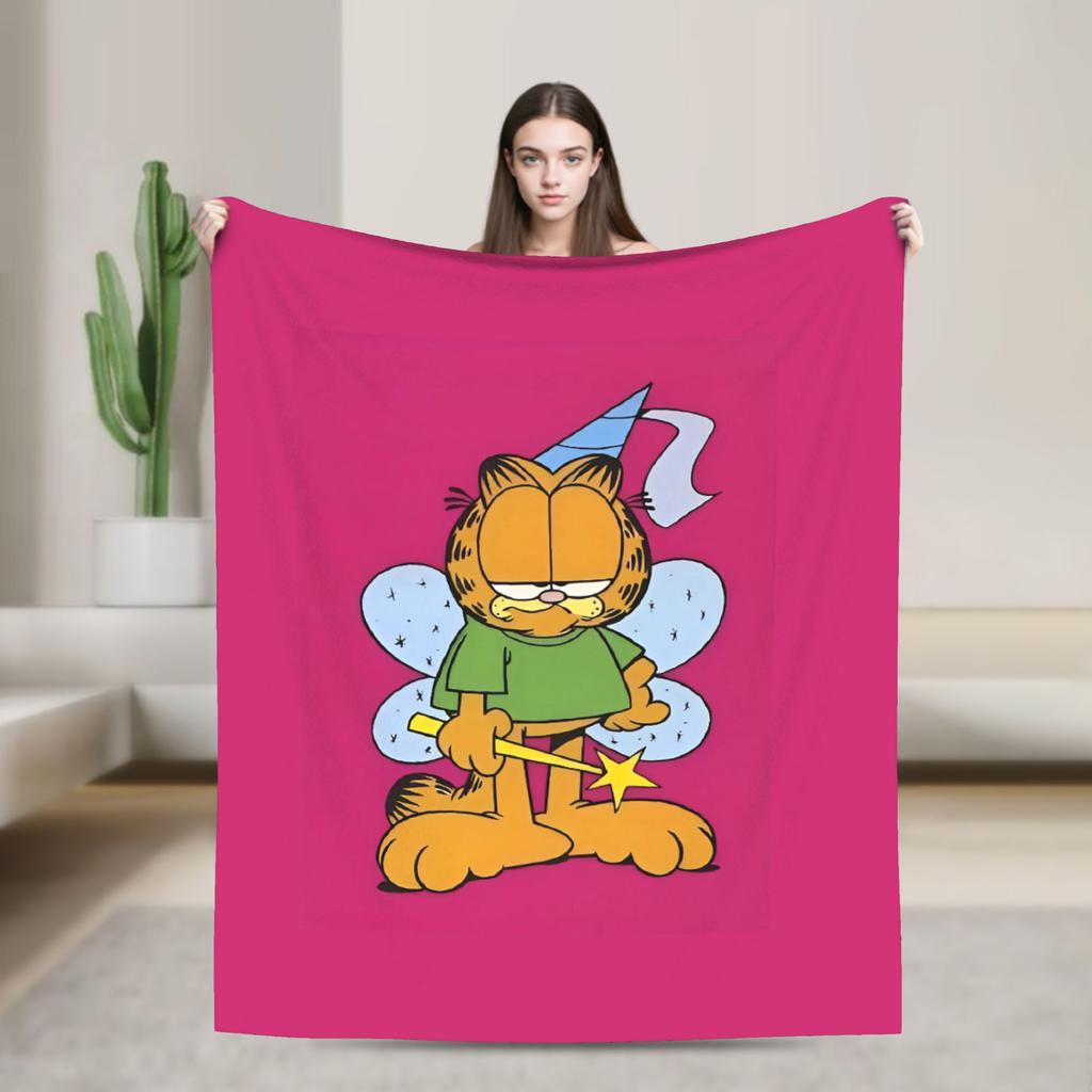 G-Garfields Blanket Soft Novelty Plush Throw Blanket For Children Living Room Flannel Bedspread Bed Cover