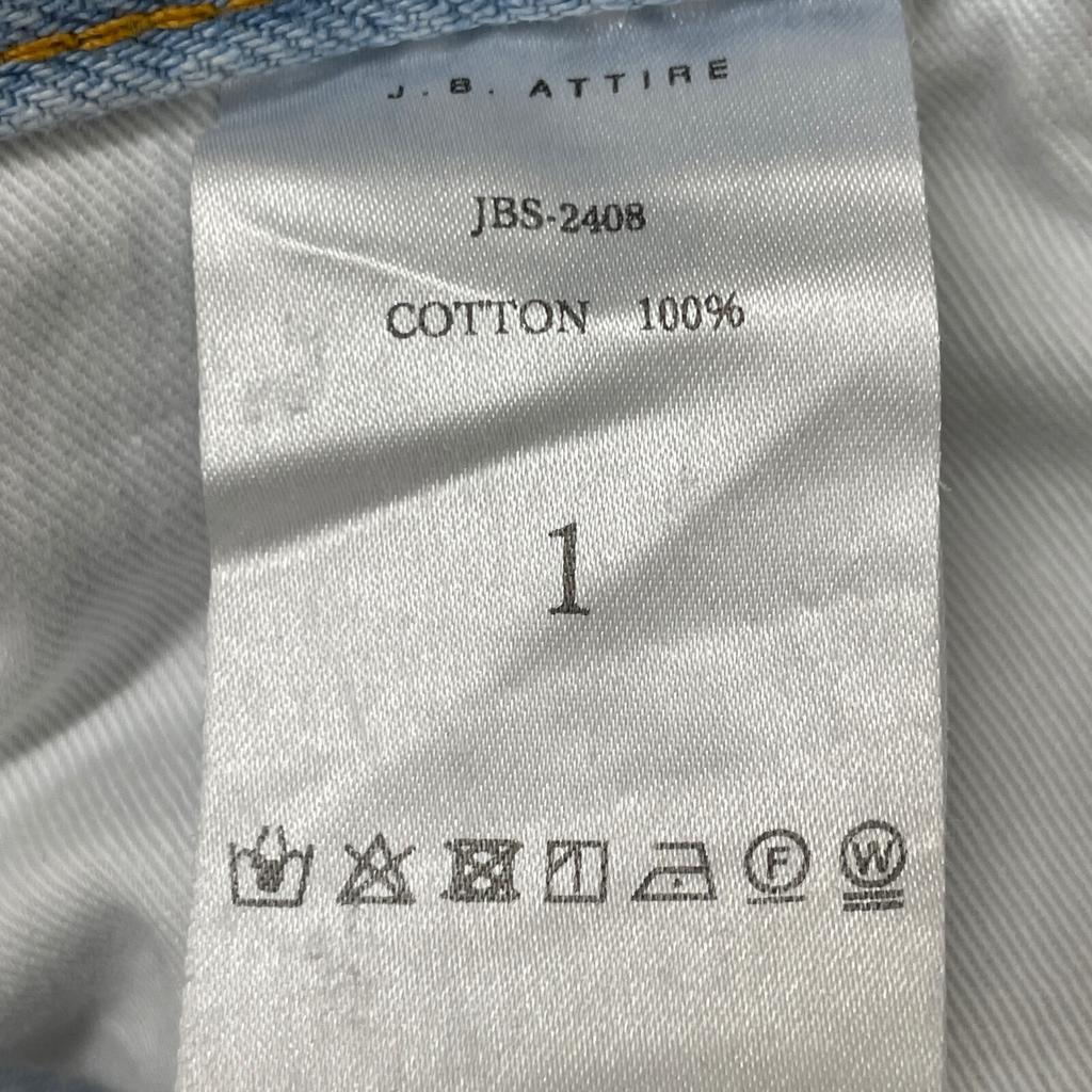 J.B.ATTIRE JBS-2408 ICE BLUE PARIS RIPPED DENIM Bottoms 1 Ice blueUsed