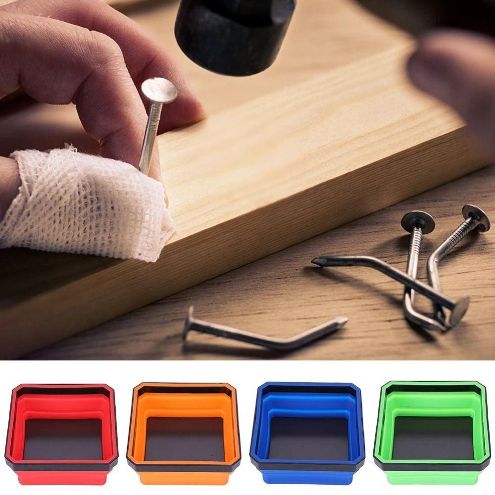 Multicolor Magnetic Screw Tray Foldable Storage Plate Lightweight Tool Organizer Car Repair