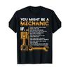 1pcMen'S Funny Mechanic T-Shirt - Heavy-Duty 200gsm Tee with Wrench Graphic - Mechanic Gift for Auto Repair, DIY Projects - Vintage Workshop Apparel