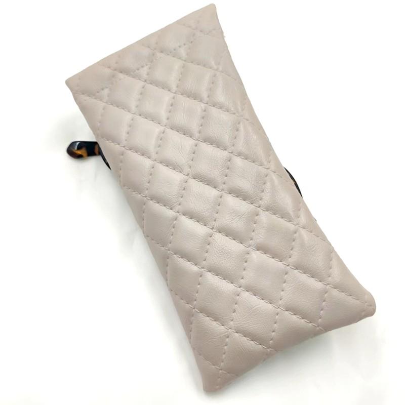 Minimalist Color Scheme Storage Pouch Portable Eyewear Case for Sunglasses Leather Eyewear Storage Pouch