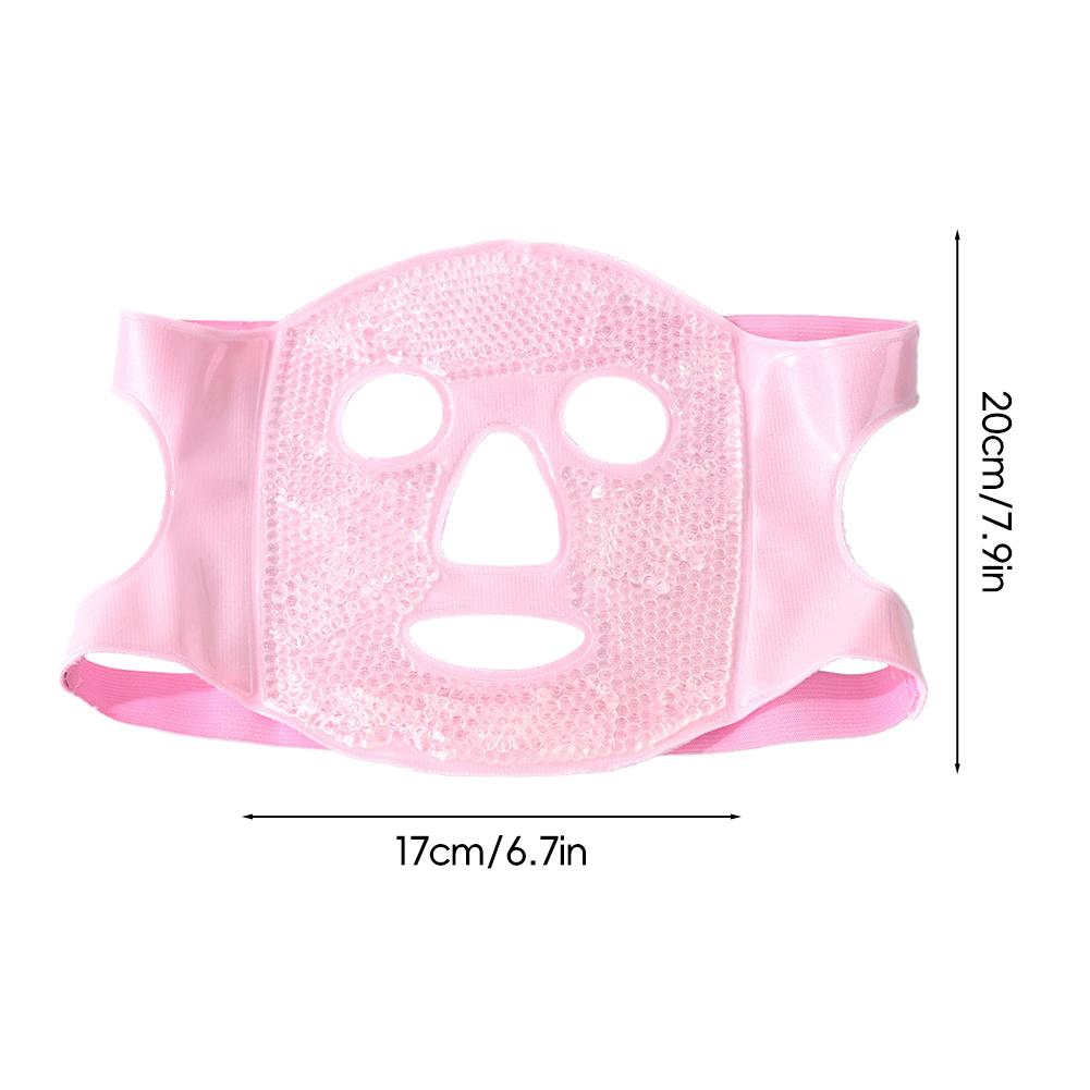 Portable Ice Face Mask Reusable Cold Compress Ice Pack Flexible Puffy Eyes Face Relief Cooling Mask Gel Face Mask for Hot And Cold Therapy