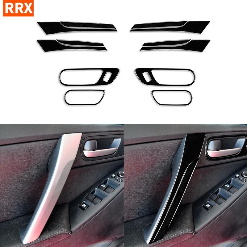 Car Doors Handle Pull Sets Panel Piano Black Sticker For Mazda 3 Axela 2010-2013 Mazdaspeed 3 Mazda3 Interior Accessories