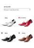 Korean Style Pointed Toe White Breathable Leather Shoes - Casual Business Men's Formal Driving Loafers