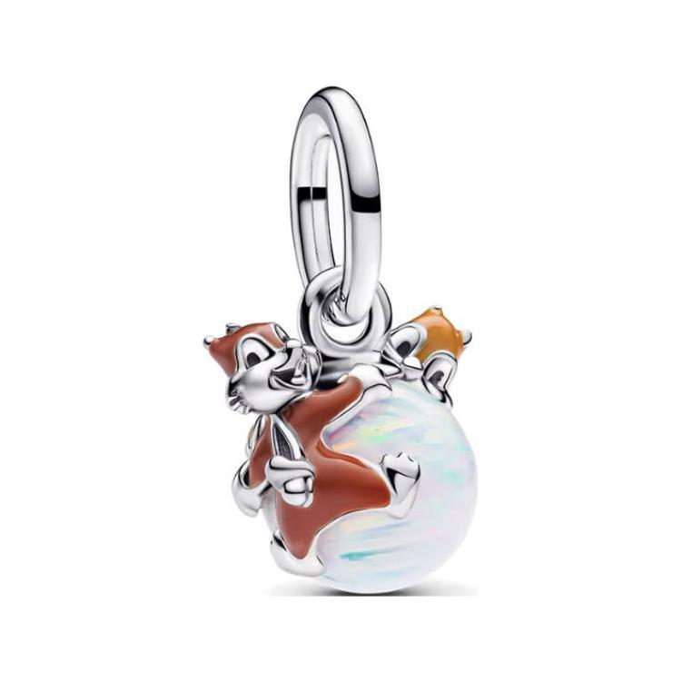 Pandora Disney Chip And Dale Pendant Women pendant Silver 793532C01 Box
