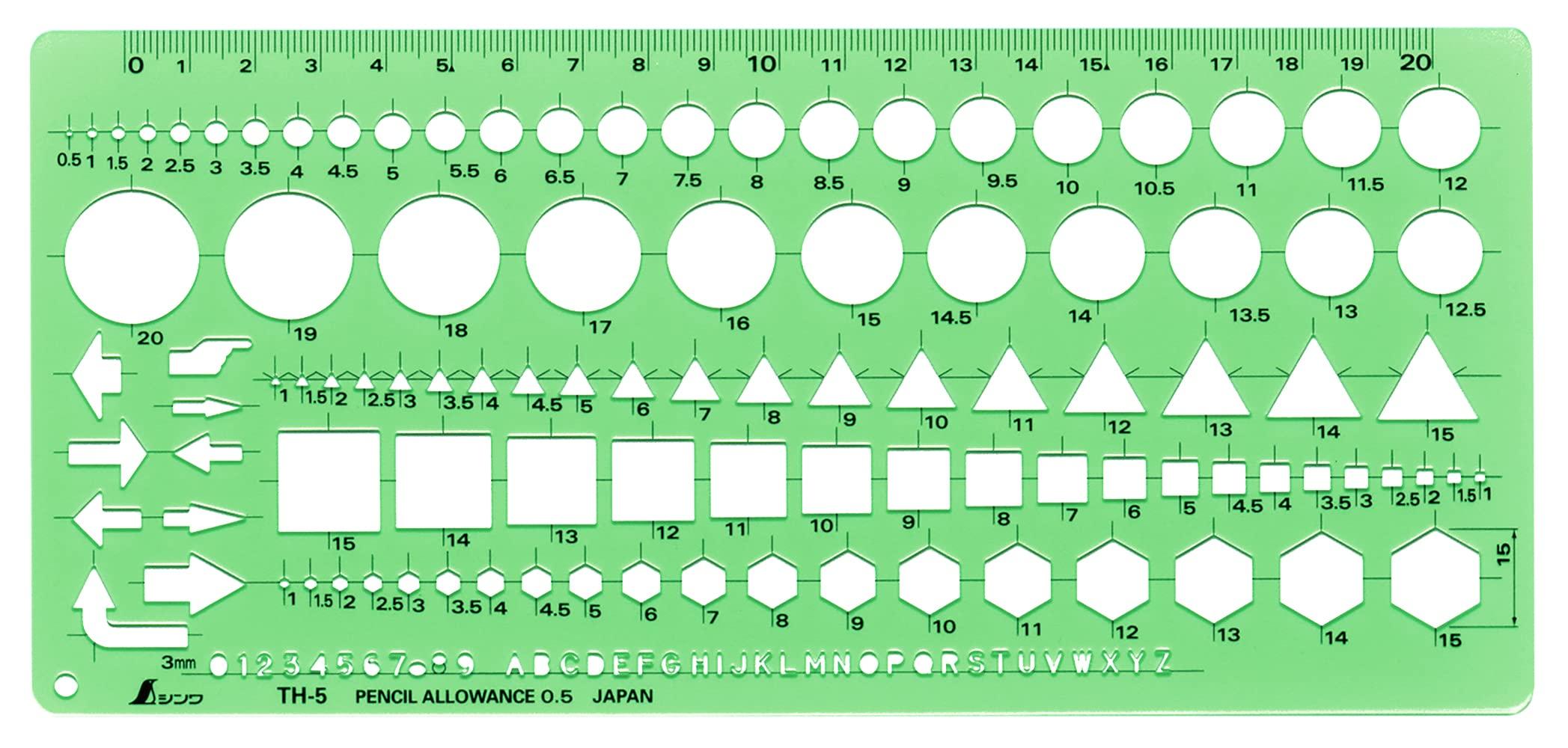 

Шаблон измерения Shinwa, общая линейка, средняя 66025 TH-5