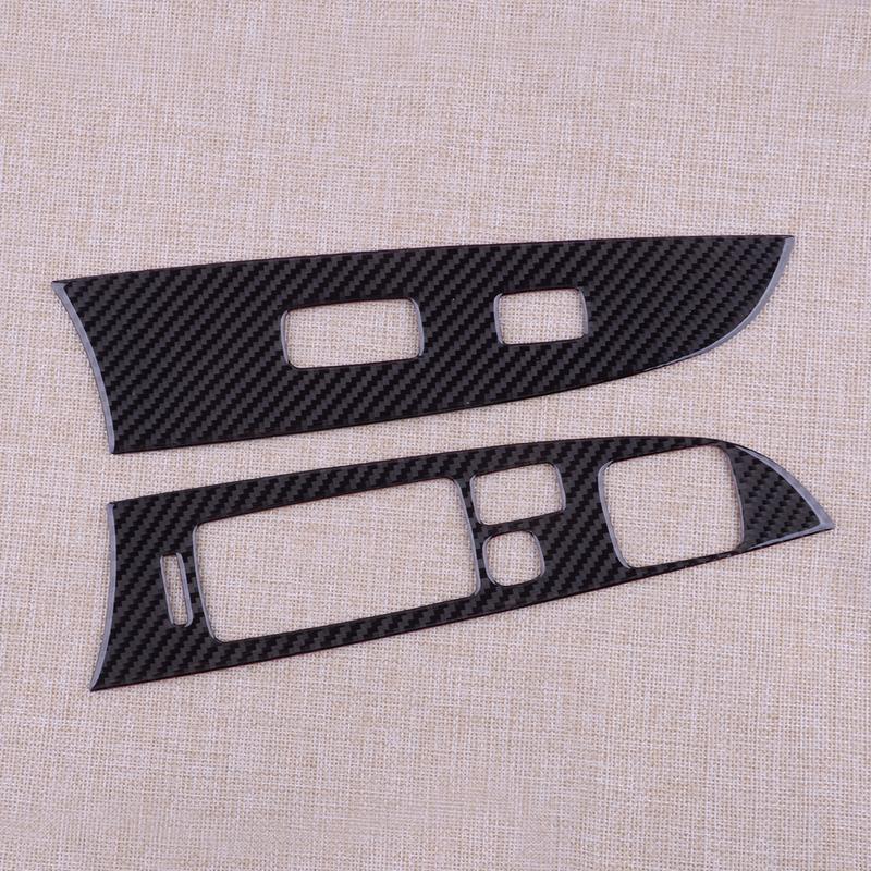 4pcs Carbon Fiber Window Lift Switch Panel Cover Trim Frame Decoration Fit For Lexus IS250 IS350 2006 2007 2008 2009 2010 LHD