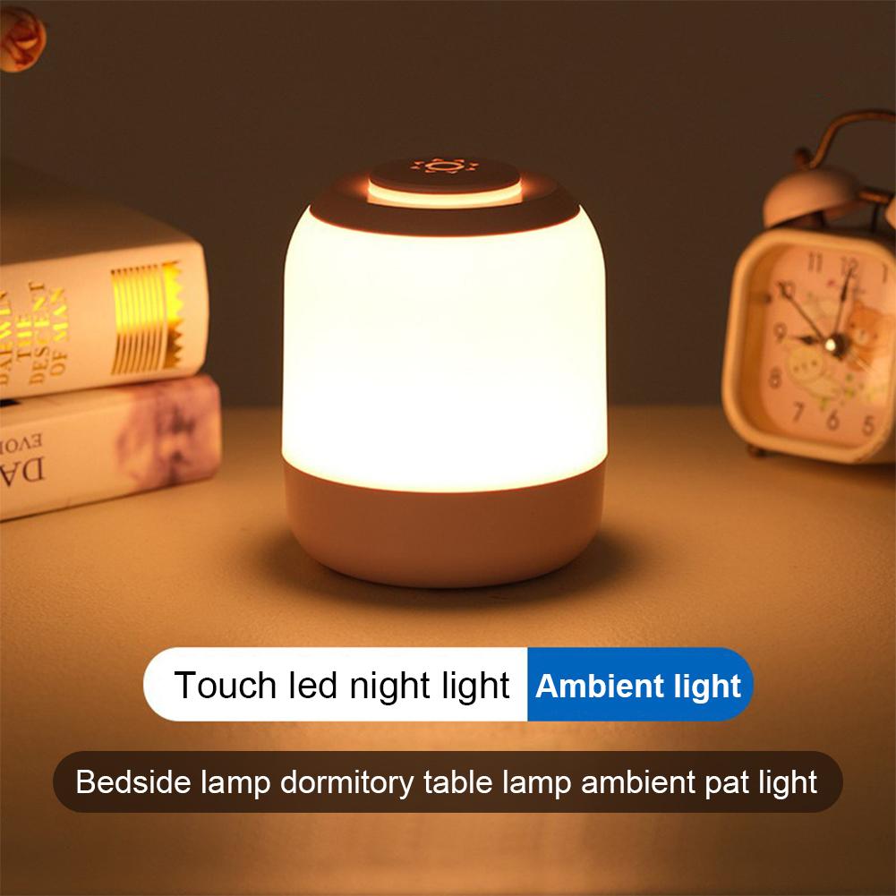 Table Lamp Touch Sensor USB Rechargeable Portable Desk Light Portable LED Touch Night Lamp for Bedroom Baby Nursery Living Room