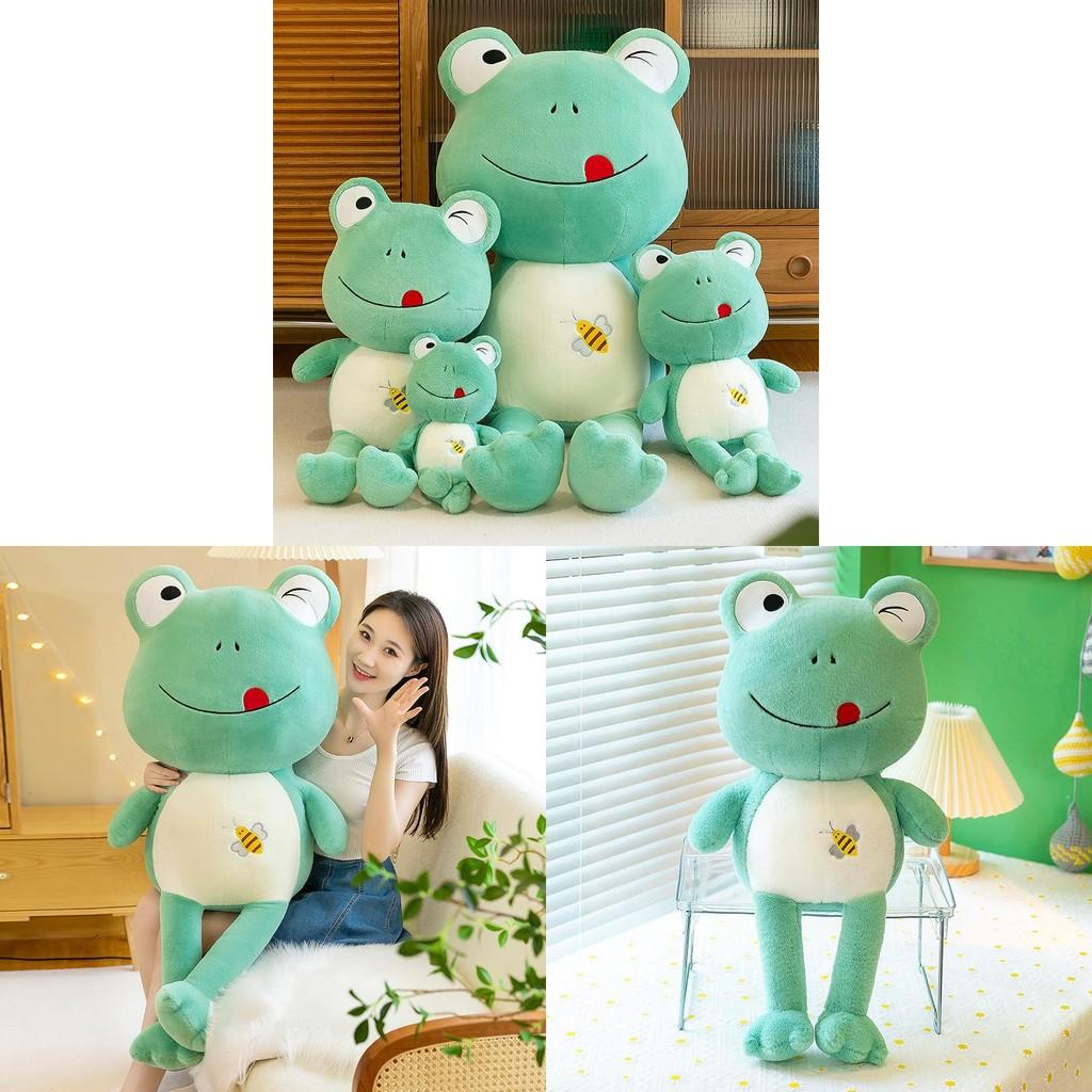Cozy Plush Frog Toy Bedtime Hugging Stuffed Doll For Kids Decor Perfect Gift