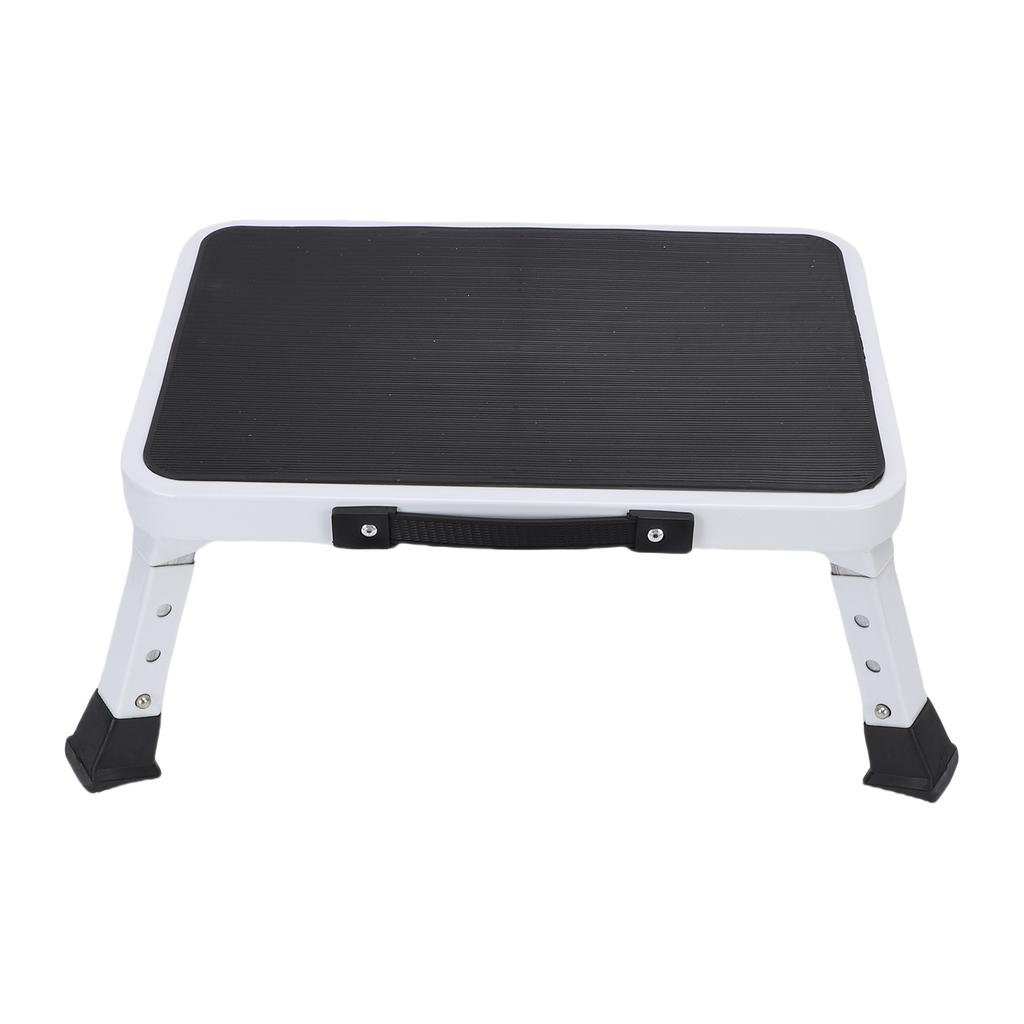 Ein-Stufen-Hocker Multifunktional Tragbar Faltbar Ein-Stufen-Leiter mit Rutschfester Plattform Gummifüßen für Hausarbeit
