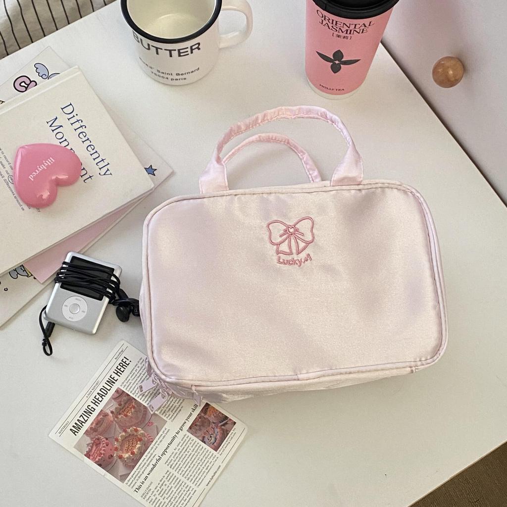Korean Style Large Capacity Denim Makeup and Toiletry Travel Bag