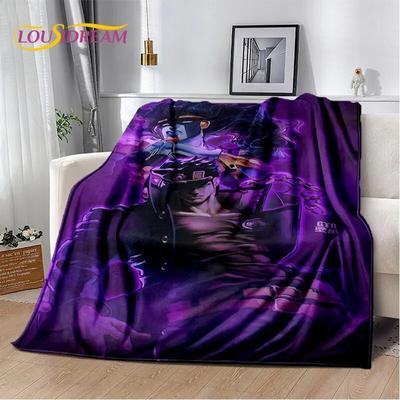 Anime Jojo's Bizarre Adventure Soft Plush Blanket,Flannel Blanket Throw Blanket for Living Room Bedroom Bed Sofa Picnic Cover 3D