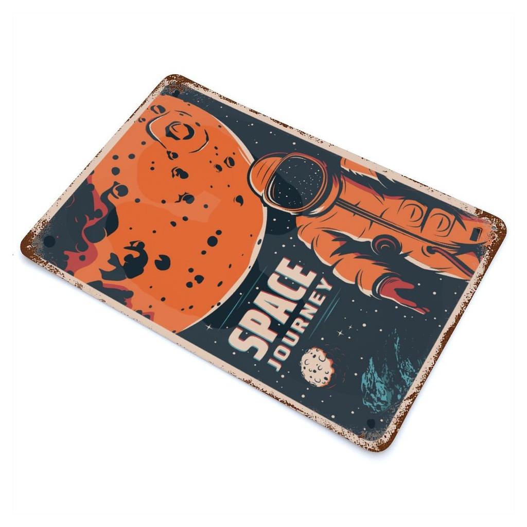 1PC Vertical Retro Iron Tin Wall Sign, Aged Patina Metal Poster, 20x30cm or 30x40cm, Vintage Decorative Wall Display for Home Bar Garage Cafe