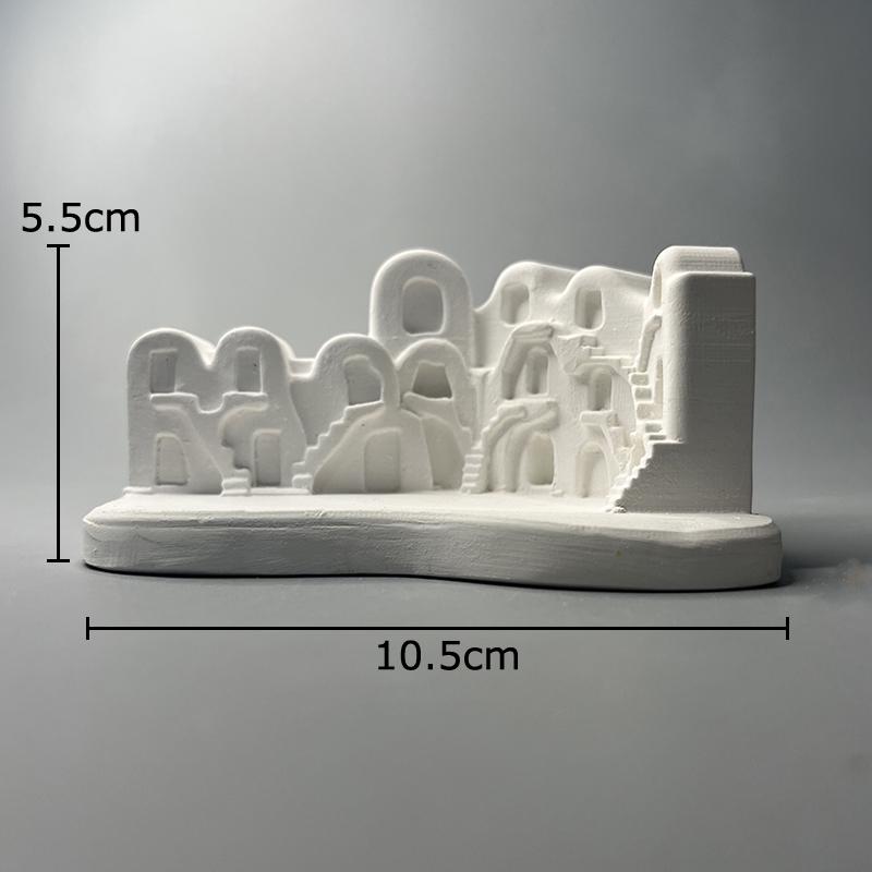 

Moroccan Architectural Micro Landscape Plaster Statue Table Decoration Creative Ornaments Sculpture Room Aesthetic Decor