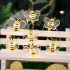 Cute Little Bee LED String Lights Waterproof Plastic Bees Fairy String Lights 2m 20LED Bee Flower Lights Garden Patios Bedroom