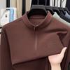 Nueva Sudadera para Hombre de Manga Larga con Cuello Alto y Cremallera Casual Gruesa para Abrigo