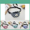 Stylish Ins Korean Childrens Crossbody Bag Checkerboard Pattern Lightweight Accessory